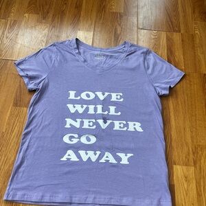 Time and Tru Purple Graphic Tee